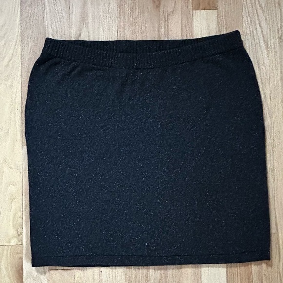 J.JILL silk/cotton alyssa sweater skirt flecked charcoal gray donegal size L - Picture 7 of 7